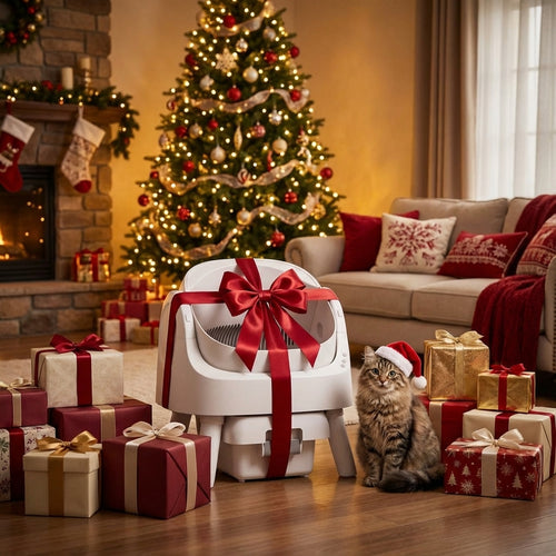 Lettiera automatica — Lettiera connessa autopulente, design silenzioso