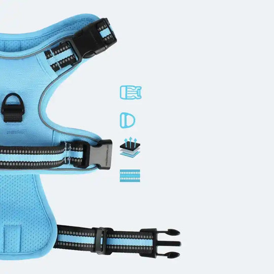 Imbracatura imbottita morbida per cani – Regolabile con maniglia di controllo